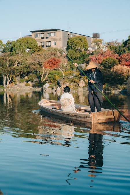 渉成園 印月池のための船 Japanese Garden Boat (c)植彌加藤造園