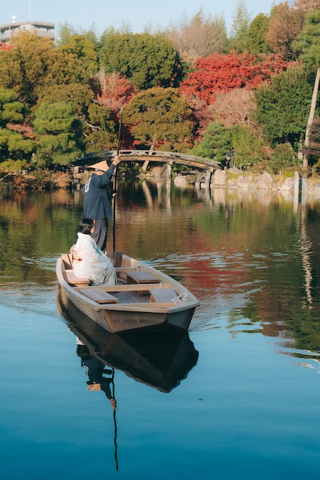 渉成園 印月池のための船 Japanese Garden Boat (c)植彌加藤造園