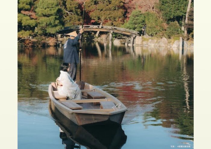 渉成園 印月池のための船 Japanese Garden Boat