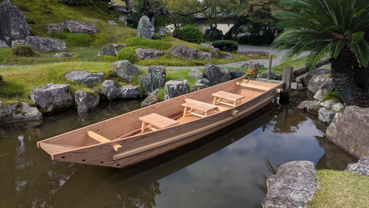 京都・醍醐寺 三宝院庭園の船